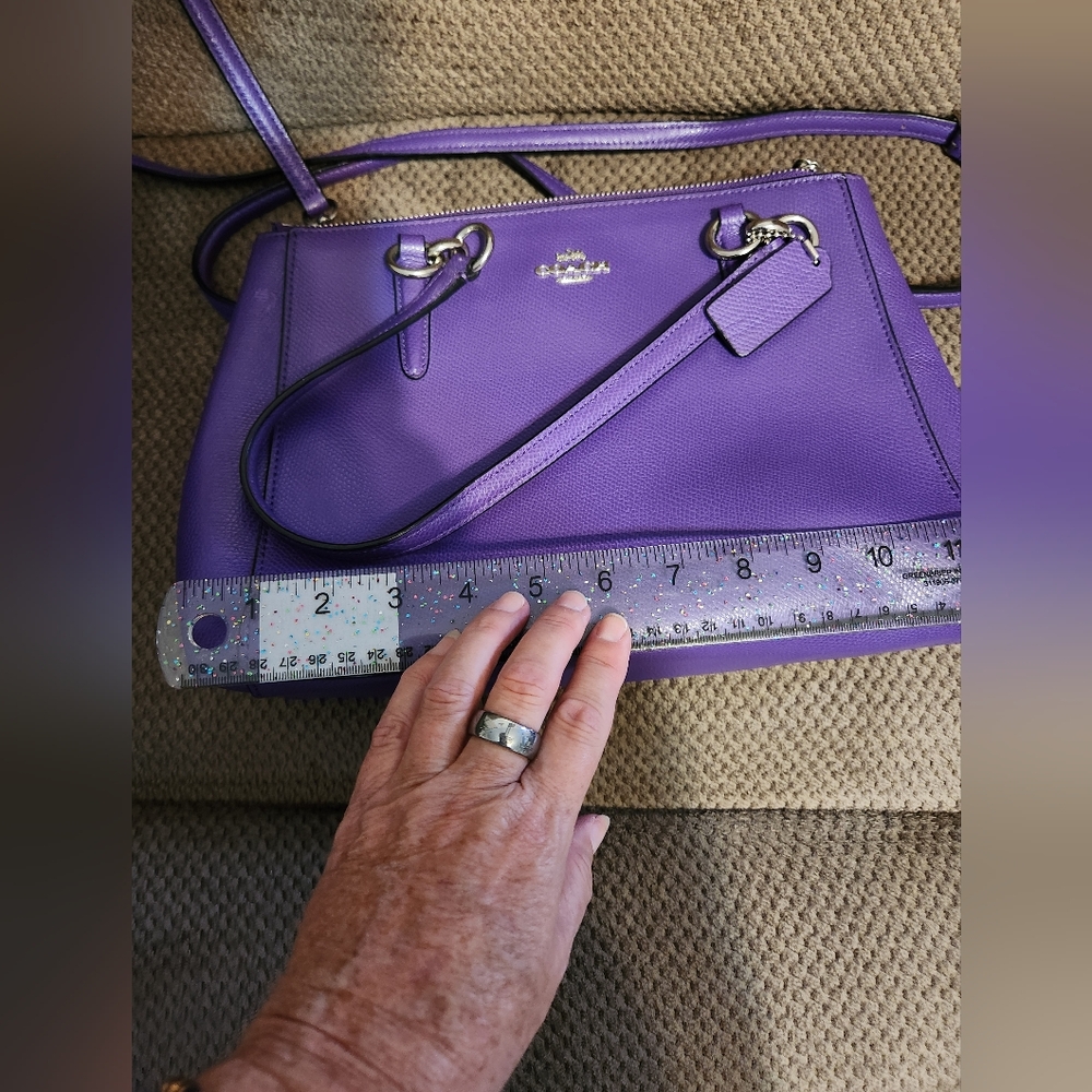 Coach Purple Satchel With Crossbody Strap - Picture 2 of 6